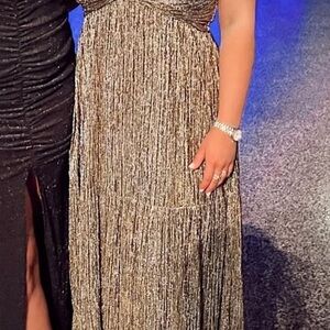 Elegant Black and Gold Women's Dress